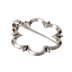 14ème Siècle Broche Gothique, Argentait