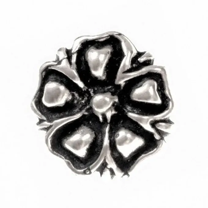 Boutons Du 14ème Siècle Fleur, Ensemble De 5 Pièces, étain 2 Boutons Du 14ème Siècle Fleur, Ensemble De 5 Pièces, étain – Image 2
