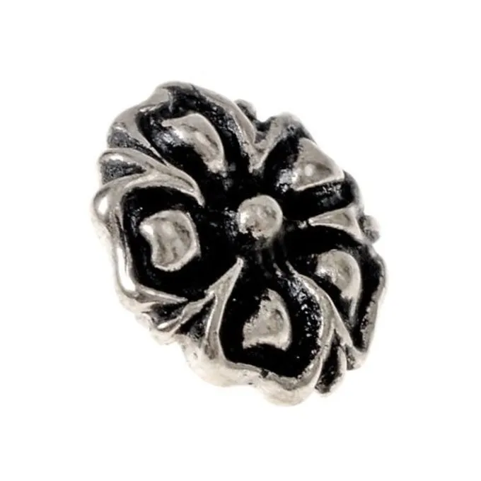 Boutons Du 14ème Siècle Fleur, Ensemble De 5 Pièces, étain 1 Boutons Du 14ème Siècle Fleur, Ensemble De 5 Pièces, étain