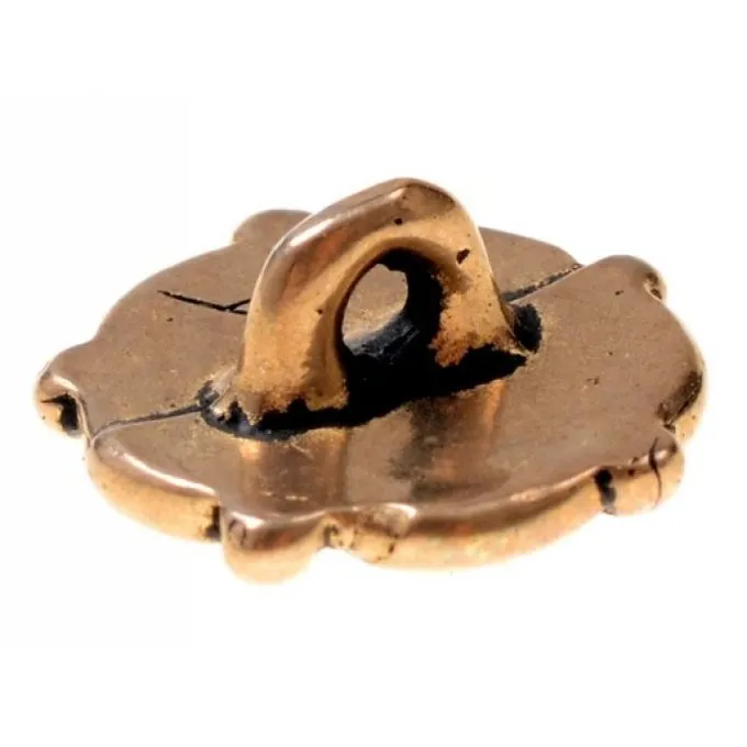 Boutons Fin Du Moyen Age Avec Rose, Bronze, Ensemble De 5 Pièces 2 Boutons Fin Du Moyen Age Avec Rose, Bronze, Ensemble De 5 Pièces – Image 2