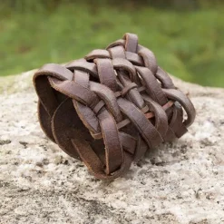 Epic Armoury Bracelet En Cuir Tressé, Marron -Promos Halloween Boutique bracelet en cuir tresse marron 2