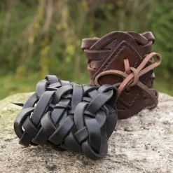 Epic Armoury Bracelet En Cuir Tressé, Marron -Promos Halloween Boutique bracelet en cuir tresse marron 3