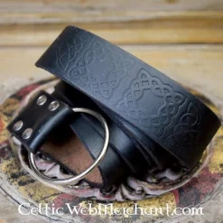 Leonardo Carbone Ceinture Avec Noeud Celtique, Noir