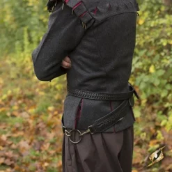 Epic Armoury Ceinture D'épée Tressée, Noire -Promos Halloween Boutique ceinture depee tressee noire 2