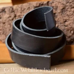 Ceinture En Cuir 30 Mm / 130-140 Cm Noir