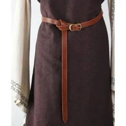 Leonardo Carbone Ceinture En Cuir Marron 2 Cm