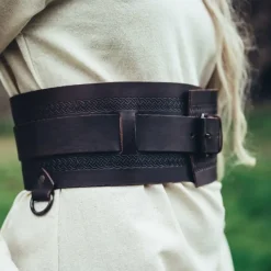 Leonardo Carbone Ceinture Viking Sigrid, Marron Foncé -Promos Halloween Boutique ceinture viking sigrid marron fonce 5
