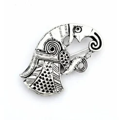 Corbeau Germaniques Broche Gotland, à Gauche, SILVERED