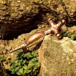 Croix Médiévale Péroné Début, Couleur Bronze